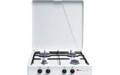 Vierpits Kookplaat Emaille Wit