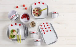 Melamine Serviesset Dots 16-dlg. 12 Melamine Serviesset Dots 16-dlg. -Buitenkampeer Winkel 293383 2404276