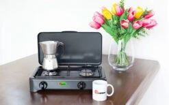 CF Parker 2-pits Gasfornuis Met Ontstekingszekering -Buitenkampeer Winkel 397968 2906103