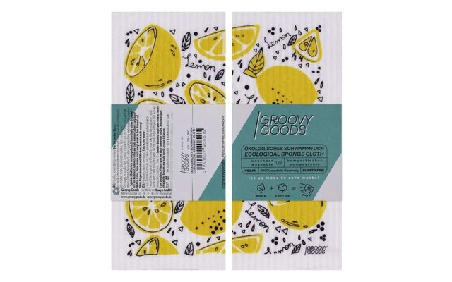 GroovyGoods Ecologische Spons Doek 20 X 17 Cm Avocado 4 GroovyGoods Ecologische Spons Doek 20 X 17 Cm Avocado - Afbeelding 2
