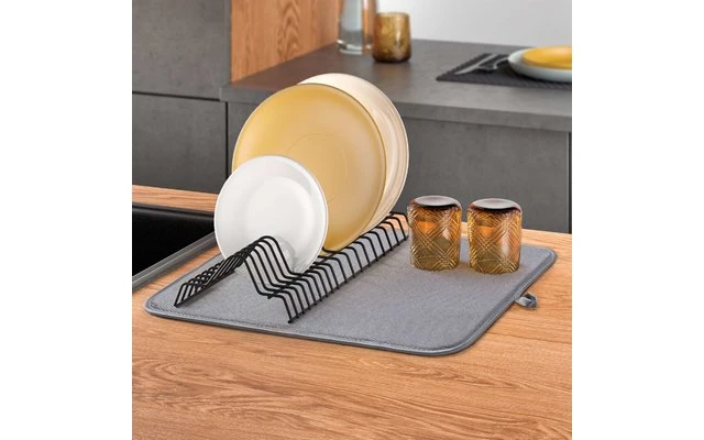 Metaltex Dry-Tex 2-in-1 Afdruiprek Met Microvezelmat Zwart 8 Metaltex Dry-Tex 2-in-1 Afdruiprek Met Microvezelmat Zwart - Afbeelding 6