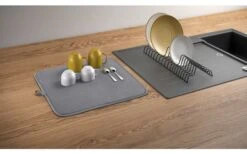 Metaltex Dry-Tex 2-in-1 Afdruiprek Met Microvezelmat Zilver -Buitenkampeer Winkel 497414 3367262