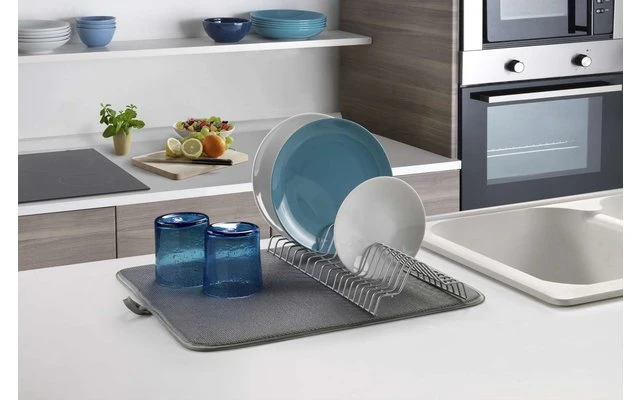 Metaltex Dry-Tex 2-in-1 Afdruiprek Met Microvezelmat Zwart 5 Metaltex Dry-Tex 2-in-1 Afdruiprek Met Microvezelmat Zwart - Afbeelding 3