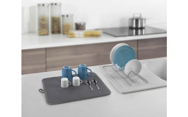 Metaltex Dry-Tex 2-in-1 Afdruiprek Met Microvezelmat Zwart 6 Metaltex Dry-Tex 2-in-1 Afdruiprek Met Microvezelmat Zwart - Afbeelding 4