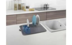 Metaltex Dry-Tex 2-in-1 Afdruiprek Met Microvezelmat Zilver -Buitenkampeer Winkel 497558 3367502