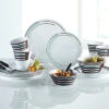 Berger Stripes Dinerset 16 St. Incl. Brezza Roestvrijstalen Bestekset 16 St. -Buitenkampeer Winkel 531691 3485746