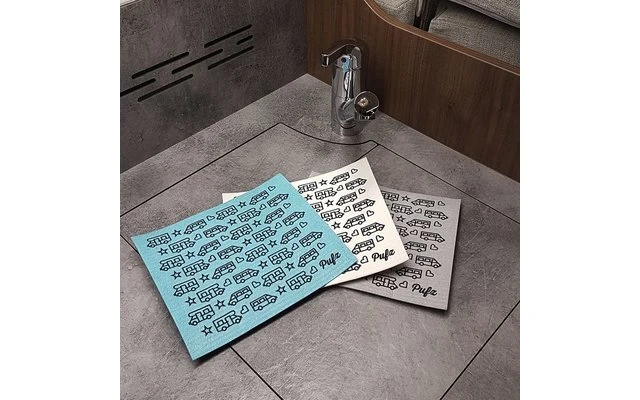 Pufz Zweedse Theedoek Caravan Retro Grijs 8 Pufz Zweedse Theedoek Caravan Retro Grijs - Afbeelding 6