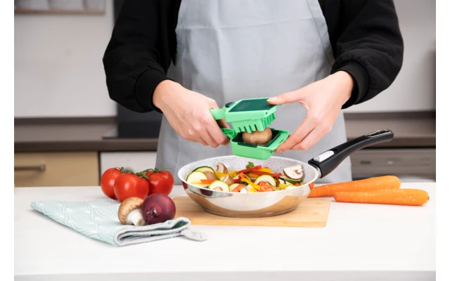 Nicer Dicer Quick Professional Set Groentensnijder 12 Stuks Groen 5 Nicer Dicer Quick Professional Set Groentensnijder 12 Stuks Groen - Afbeelding 3