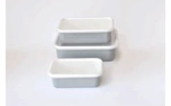 HoneyWare Emaille Voedsel Bewaarbox S 0,42 Liter Lichtgrijs -Buitenkampeer Winkel 598023 4466043