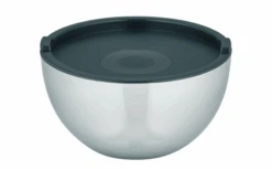 Elo Basic Dubbelwandige Kom Zilver Zwart 17 Cm