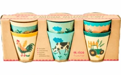 Rice Rijst Melamine Mok Medium Set Van 6 9 Cm Blauw