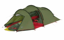 High Peak Falcon 3 LW Lichtgewicht 3-persoons Tunneltent Aluminium Stokken Olijf/rood