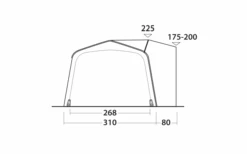 Outwell Jonesville 290 SA Flex Busluifel + ONS Lichtelementenset Bundel -Buitenkampeer Winkel 748538 5008481