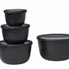 Mepal Cirqula Multi Bowl Set Rond 4 Stuks 500 / 1000 / 2000 / 3000 Ml Nordic Black
