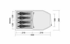 Easy Camp Huntsville 400 Tunneltent Voor 4 Personen -Buitenkampeer Winkel 782846 5185703