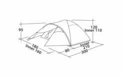 Easy Camp Quasar 300 Rustiek Groene Koepeltent Voor 3 Personen -Buitenkampeer Winkel 782867 5175935