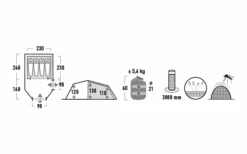 High Peak Tent Goshawk 4 Tunnel Tent -Buitenkampeer Winkel 803042 5244845