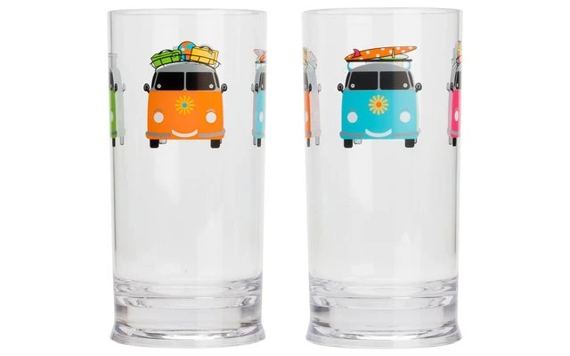 Glazenset 310 Ml Campers Smiles Set Van 2 4 Glazenset 310 Ml Campers Smiles Set Van 2 - Afbeelding 2